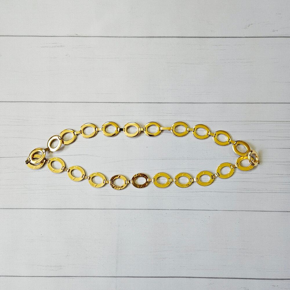Waist Chain Belt Y2k Gold Metal Link Adjustable Euro